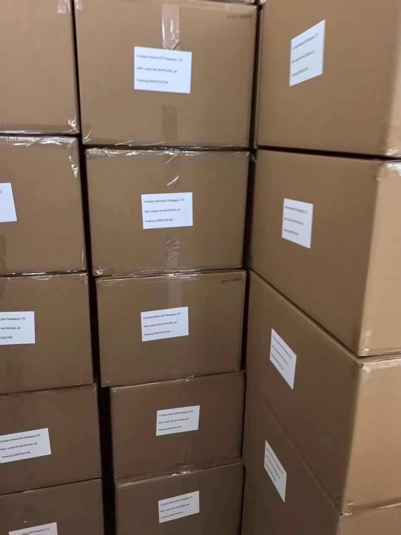 ZAI Packaging warehouse stock ready for UK delivery